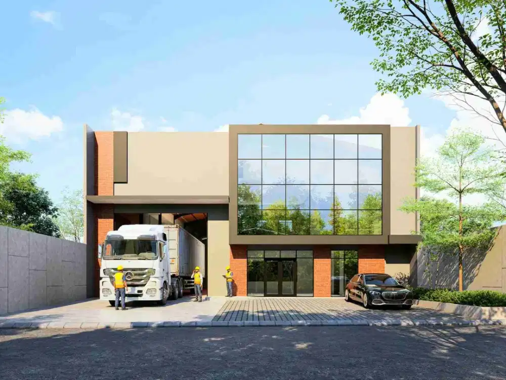 Dijual Gudang Baru Modern Tropical