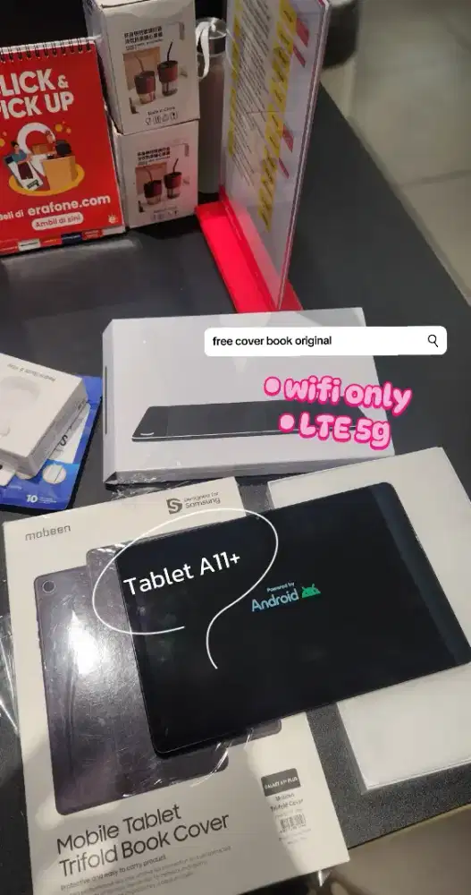 tablet samsung A11plus bisa simcard garansa sein