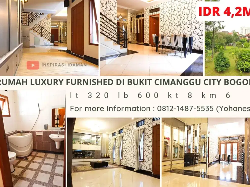Rumah Luxury Furnished di Bukit Cimangu City Bogor