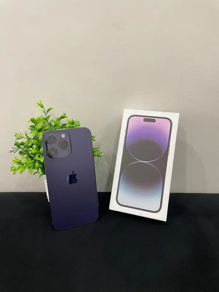 IPhone 14 ProMax 256GB Deep Purple mulus Fullset BH 85% 3Utool 98 Allo