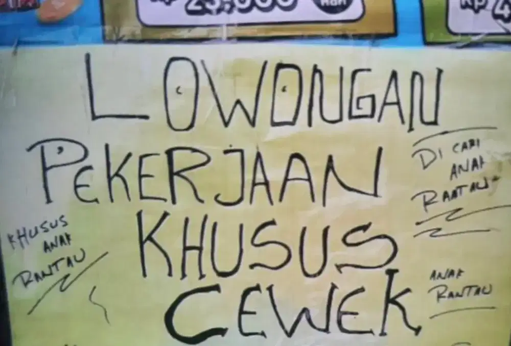 MENCARI KARYAWAN WANITA MENJAGA KONTER PULSA/KUOTA