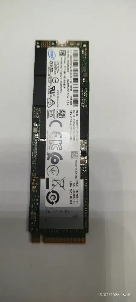 NVME 256 GB Second