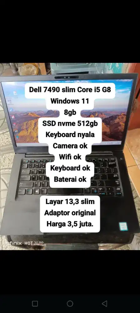 Dell slim core i5 G8 spek win11