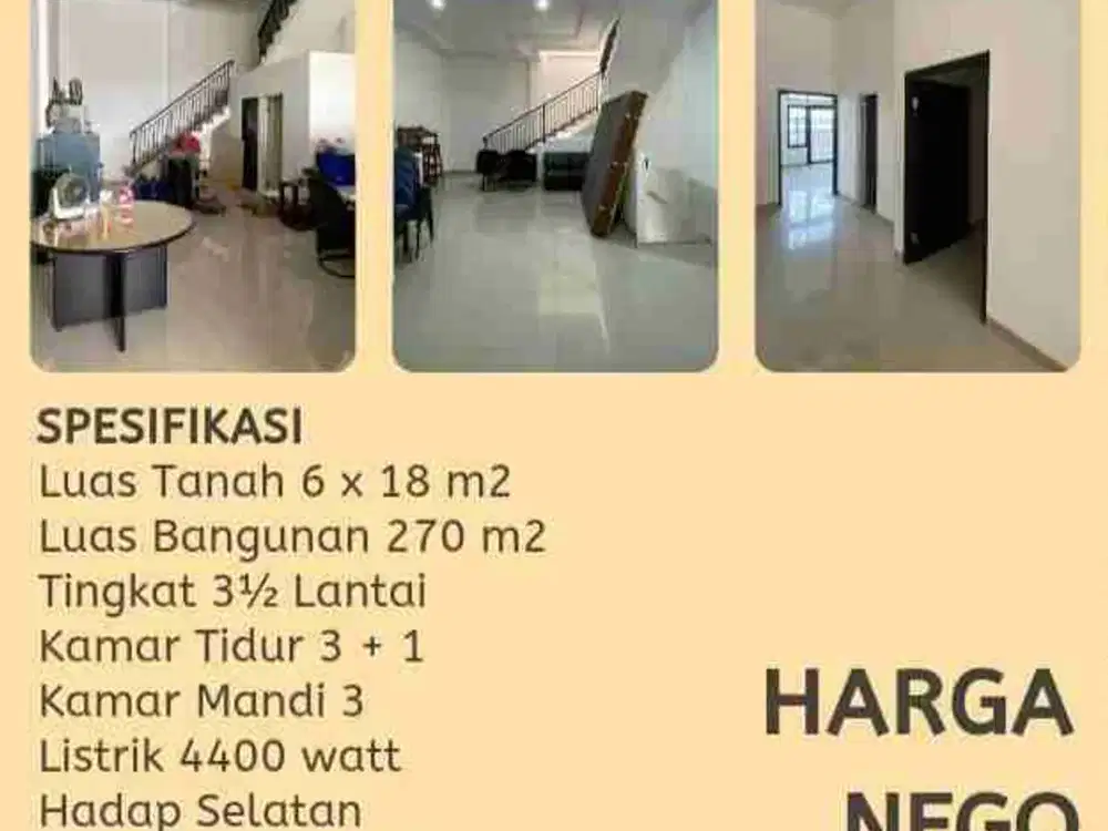 Rumah Sewa 3.5 Lantai di Sunter