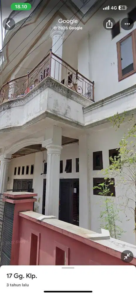 rumah disewakan , ditengah kota jl ayahanda/jangka gg kelapa