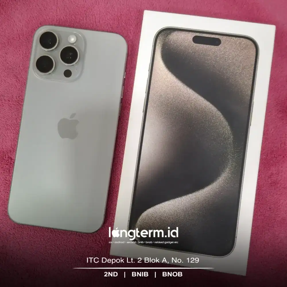 iPhone 15 Pro Max 256gb iBox Fullset ori Free adapter