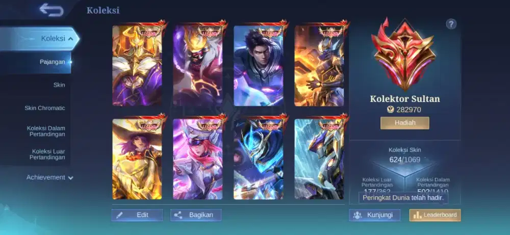 Akun mobile legend collector sultan
