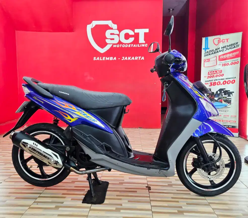 JualCpt90%LikeNew PjkJan27 KM29Rb YAMAHA MIO SPORTY 110 2007 BIRU