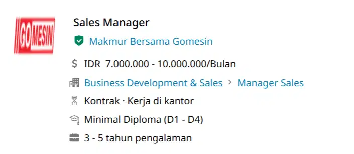 Sales Manager Online, offline dan Admin Online Surabaya