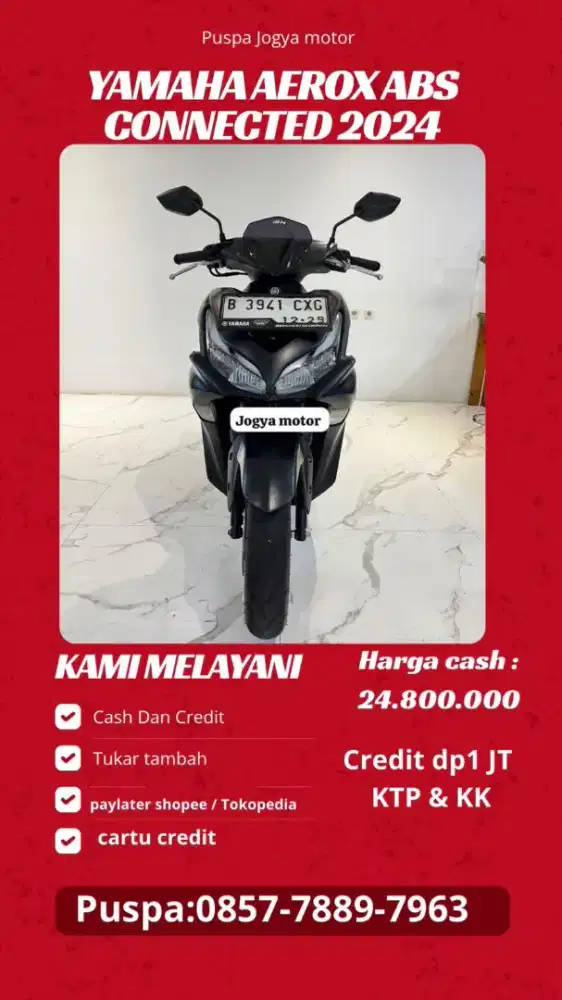 (P) Yamaha aerox abs tahun 2024