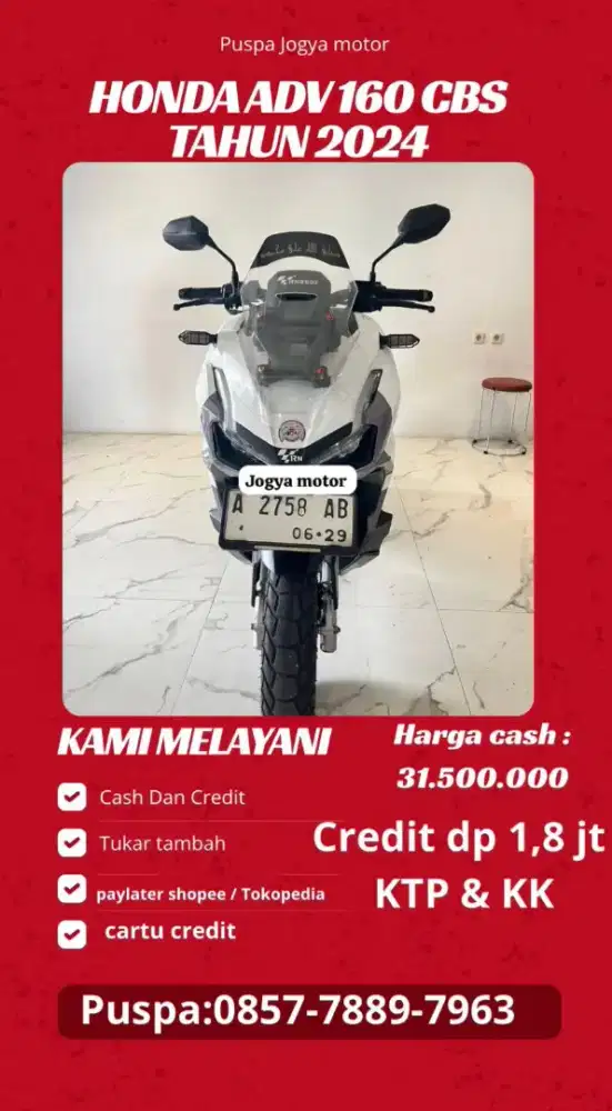 (P) honda adv 160 cbs tahun 2024