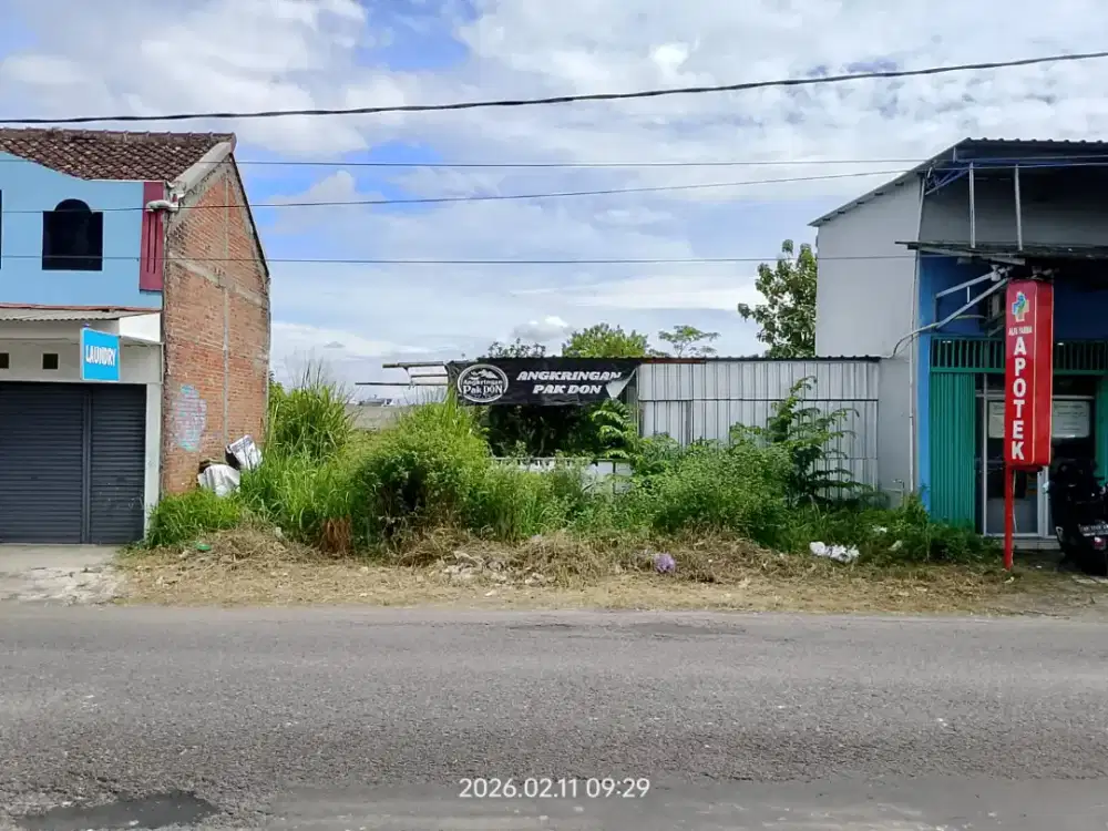 Tanah cocok untuk usaha pinggir jalan pirak Patukan Sidoarum Sleman