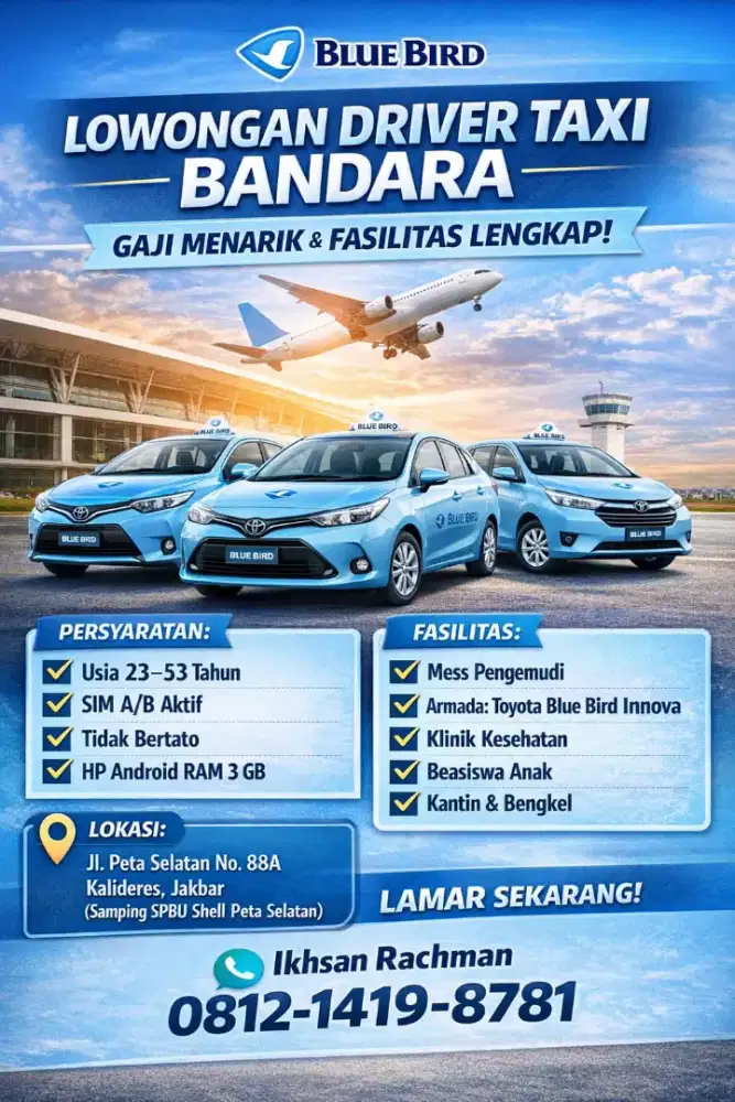 *LOWONGAN KERJA DRIVER BLUEBIRD*