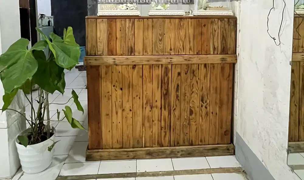 Jual meja kasir bekas meja usaha caffe salon barber cafe resto