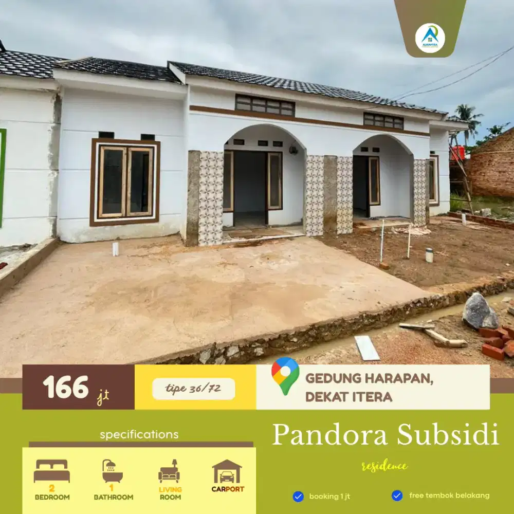 Subsidi Siap Huni Pinggir Jalan Itera Lampung