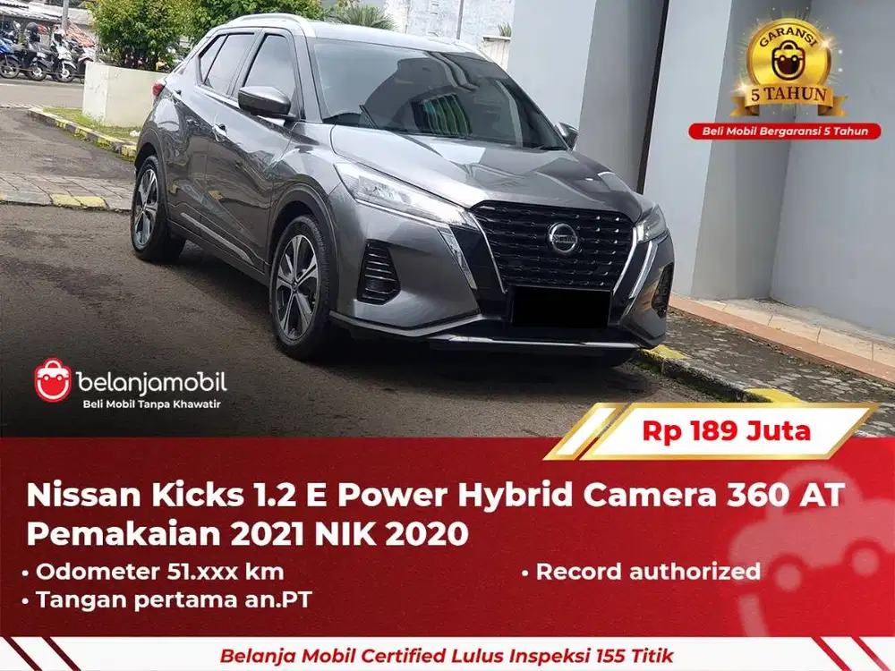 [ TANGAN PERTAMA ] Nissan Kicks 1.2 E Power Hybrid Camera360 2020/2021