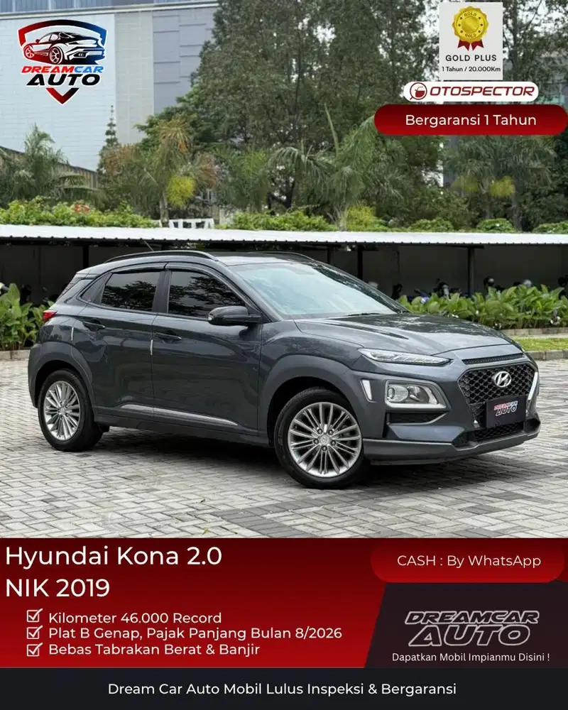 [ KM 46RB ] Hyundai Kona 2.0 Bensin 2019 Abu Non EV HRV Creta WRV BRV