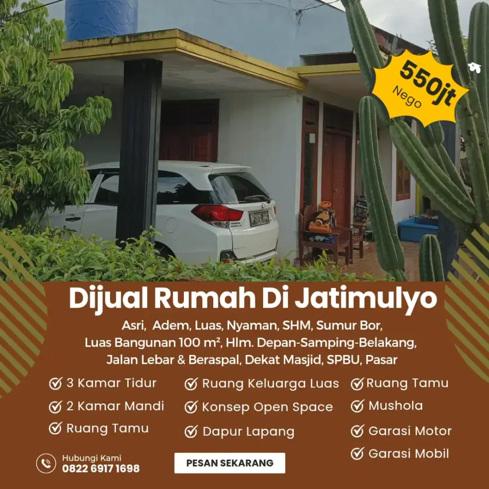 RUMAH. NEGO! SIAPA CEPAT DIA DAPAT