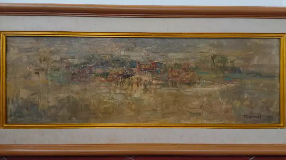 Lukisan cat lawas diatas canvas