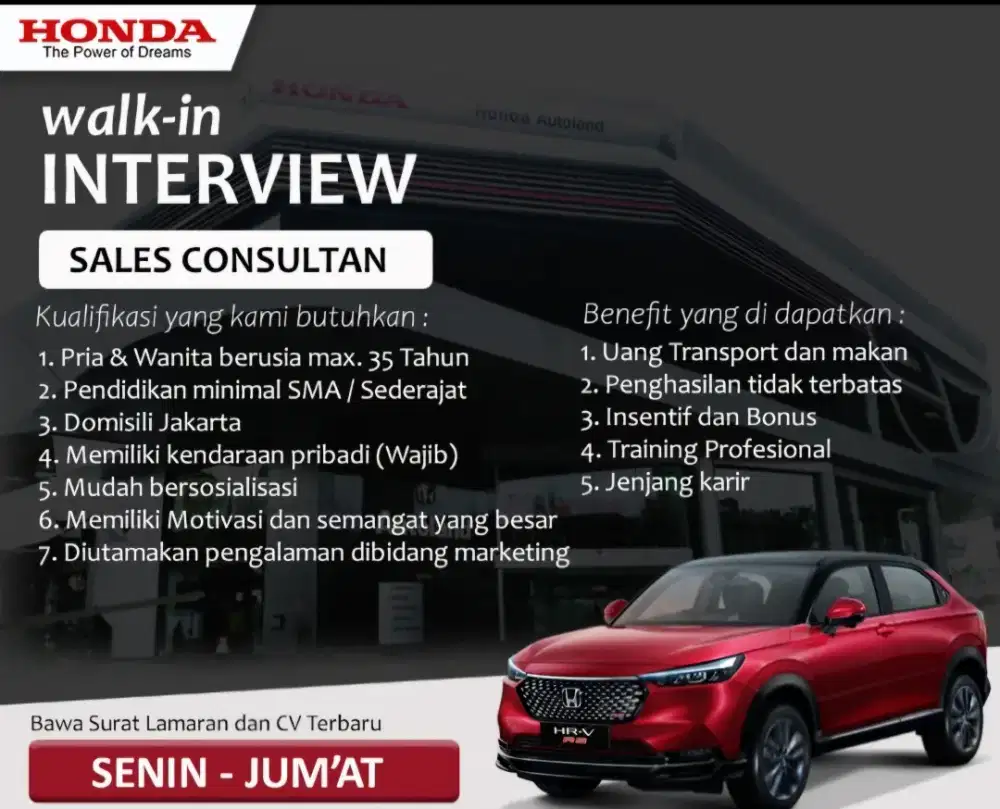 DI BUTUHKAN SALES CONSULTAN