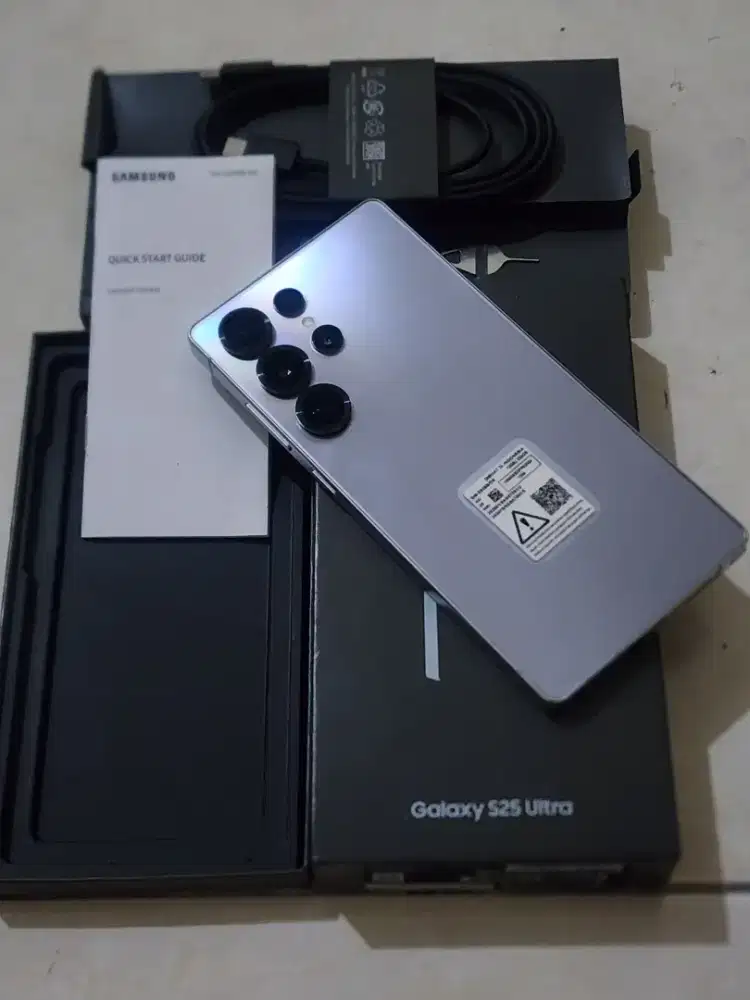 Samsung S25 Ultra 5G 12/256Gb, warna Blue Silver SEIN, 100% Mulus