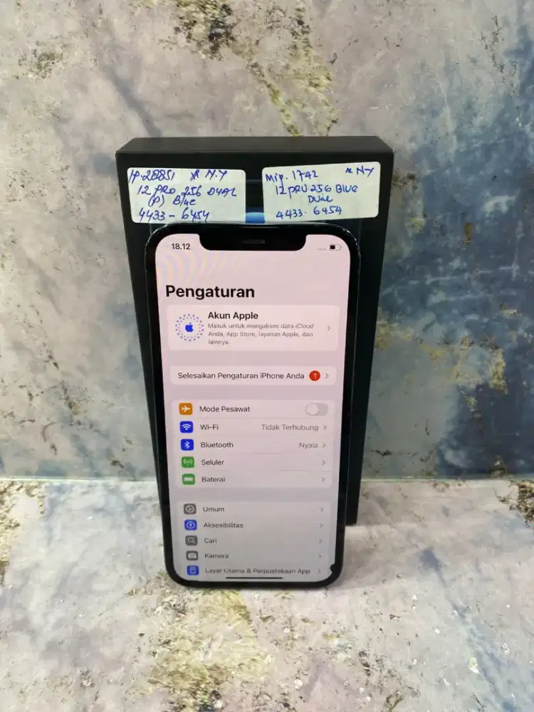 Iphone 12 Pro 256GB Blue (Permanen, Garansi jaringan 1 Tahun)