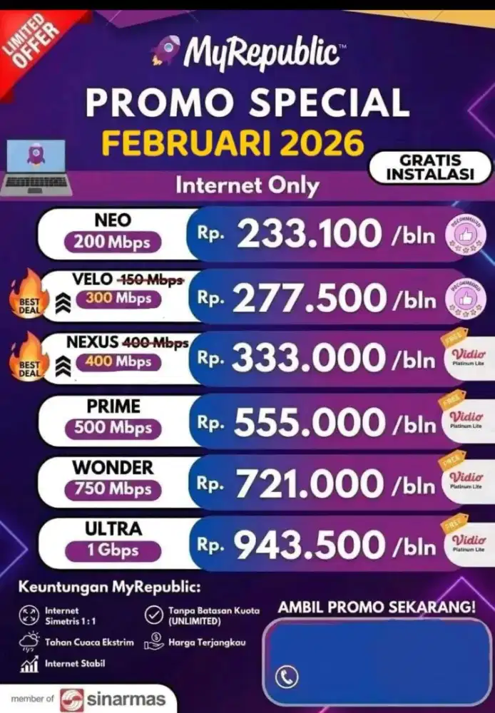 Promo Internet MyRepublic