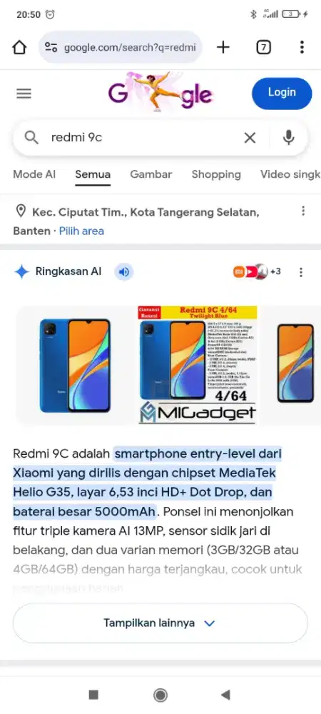 Di jual cepat Xiomi Redmi 9c
