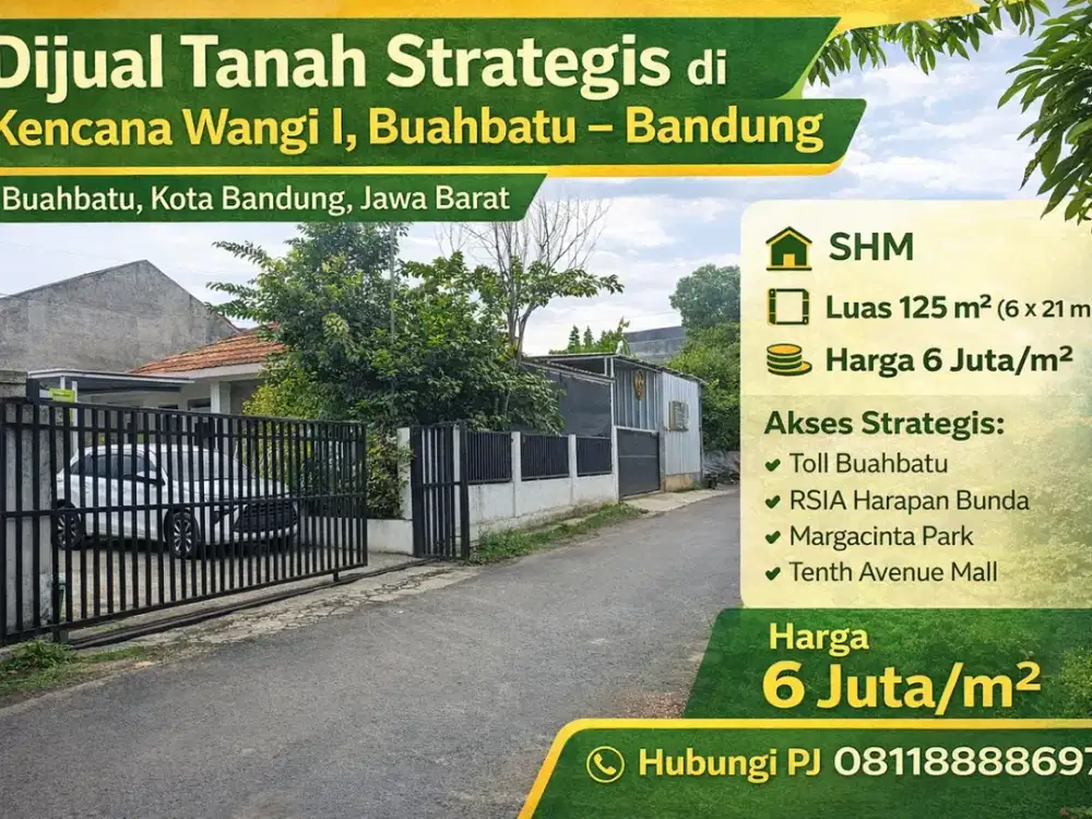 Peluang Properti Menarik di Buahbatu – Tanah 125 m² Strategis