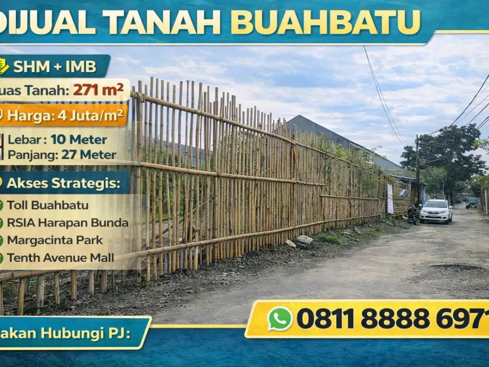 Tanah Prospektif Area Buahbatu – Investasi Cerdas di Lokasi Berkembang