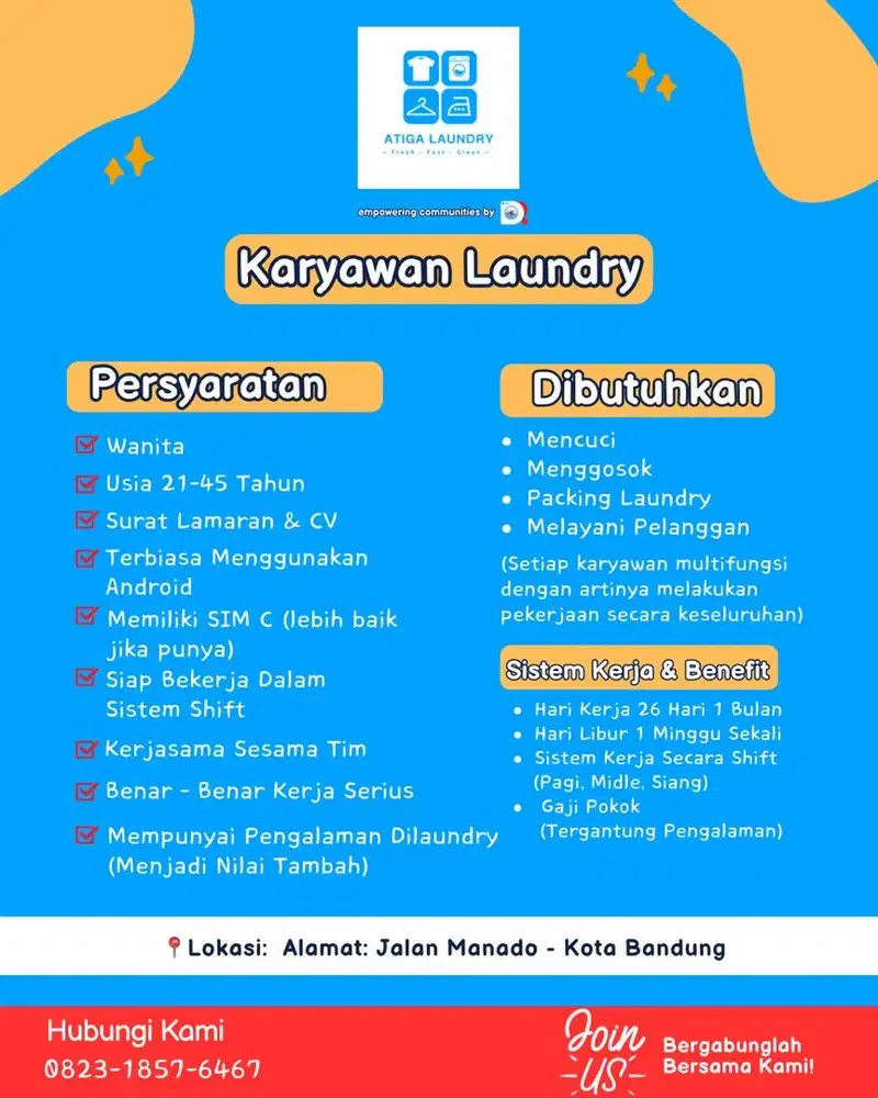 Lowongan Crew Laundry