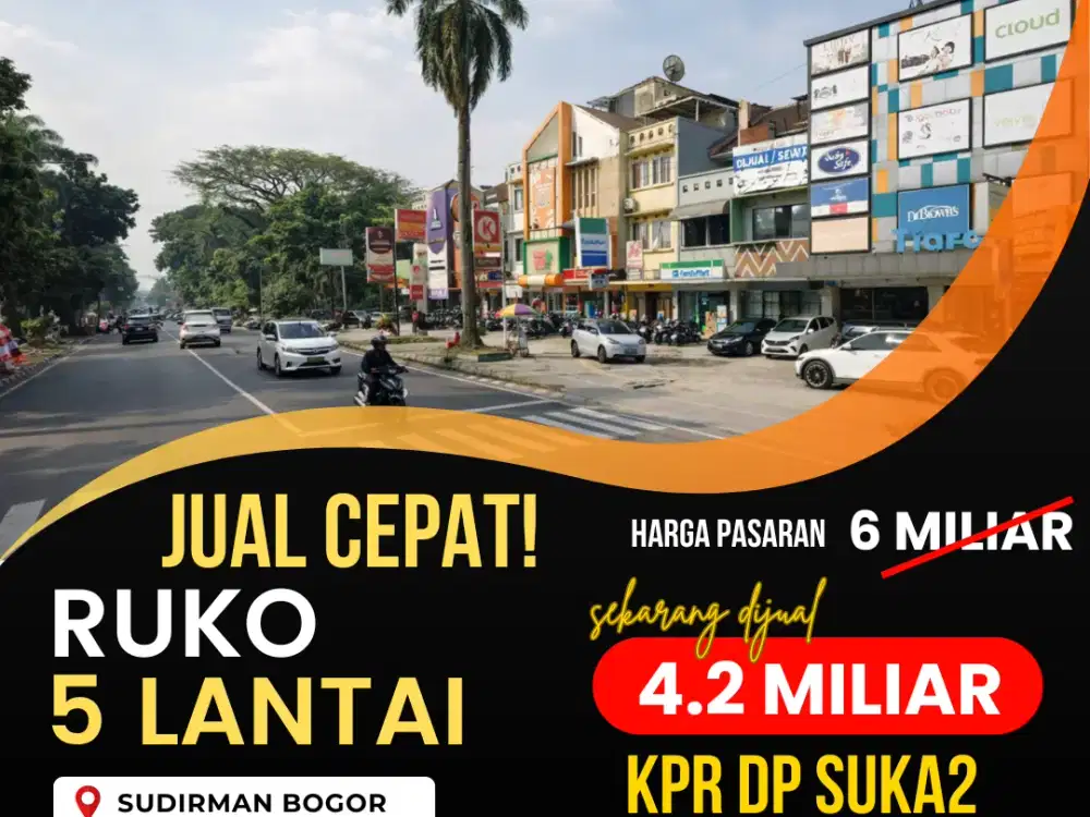 Jual Cepat Ruko 5 Lantai Turun Harga Lokasi Strategis di jl Sudirman Air Mancur Bogor