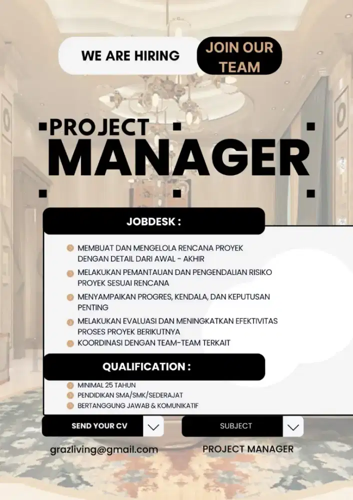 Lowongan Kerja ( Project Manager )