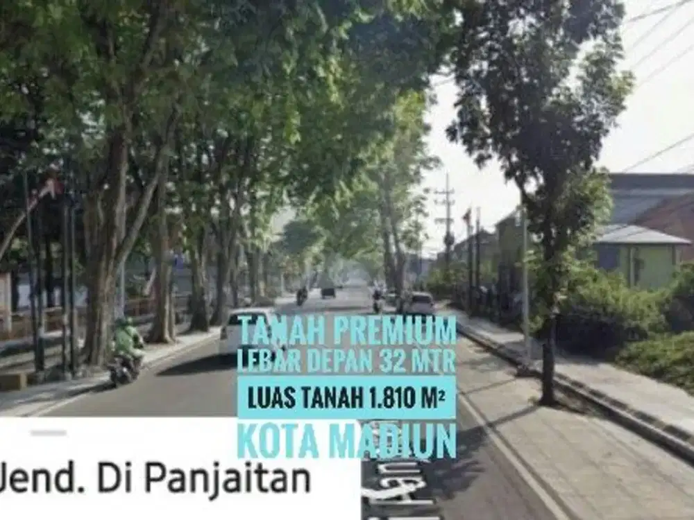 (Bb) Dijual Tanah LD 32 mtr, Jl. Mayjen Panjaitan KOTA MADIUN Strategis