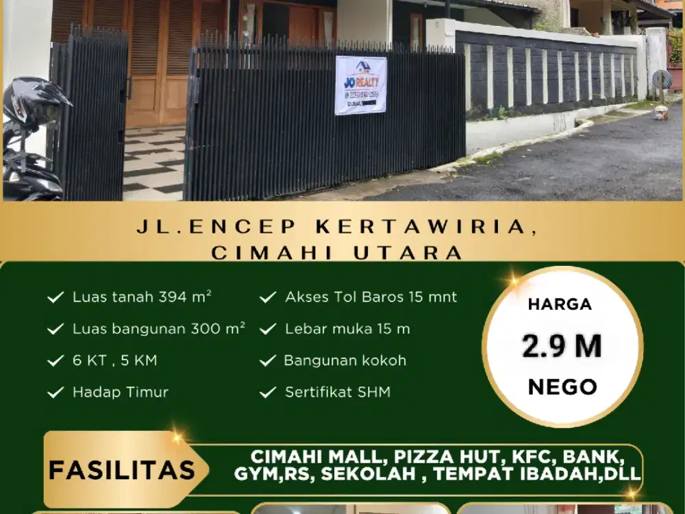 Rumah Modern di Kota Cimahi, strategis, dekat area komersil dan alun alun Cimahi, asri dan sejuk