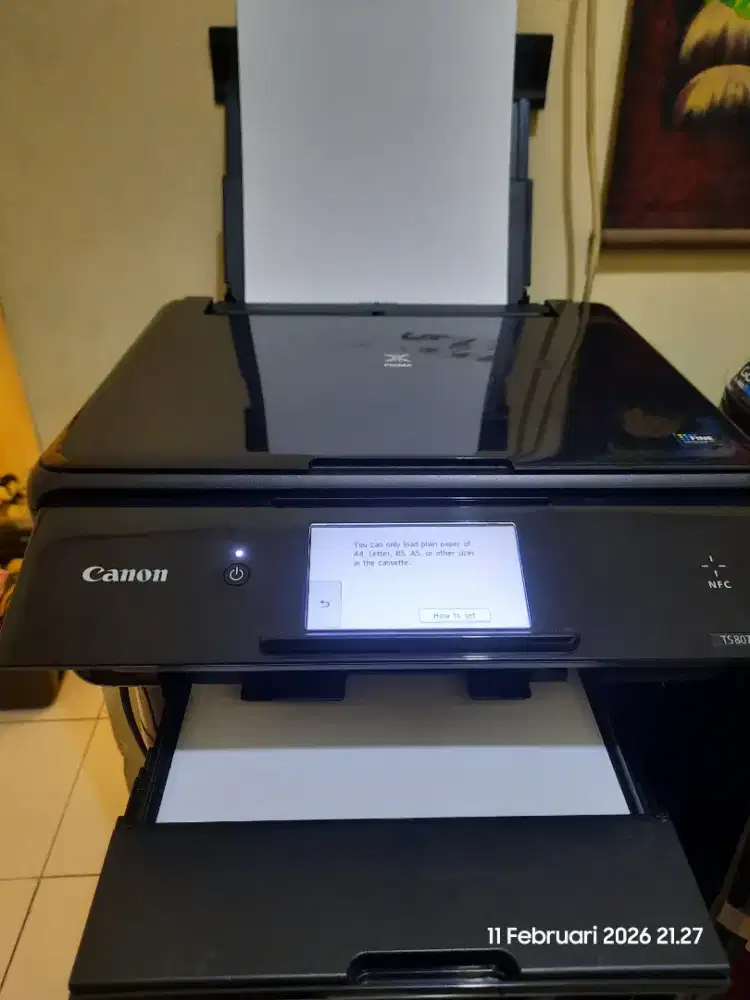 Printer Canon pixma ts8070 copy print scan wifi nfc mulus