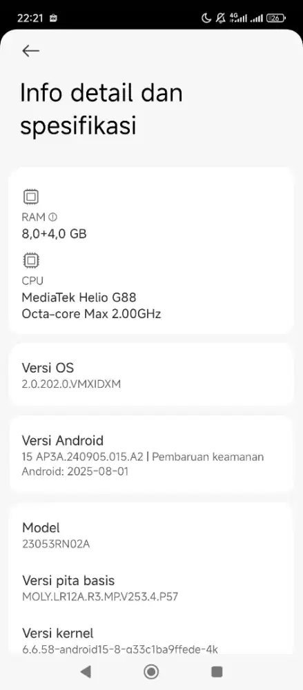 Redmi 12 ram 8 / 256