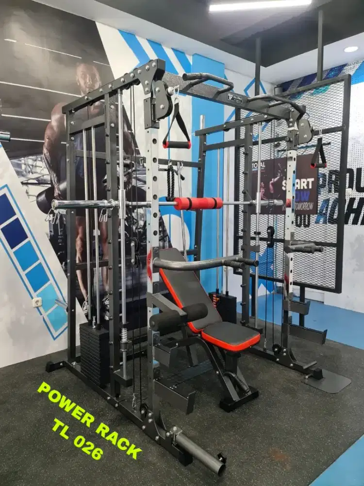SMITH MACHINE TL 026 POWER RACK ALAT FITNESS GYM MULTIFUNGSI