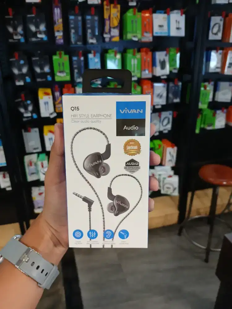 Vivan Q15 Headset Wired in Ear IEM Earphone Handsfree Earbuds with Mic