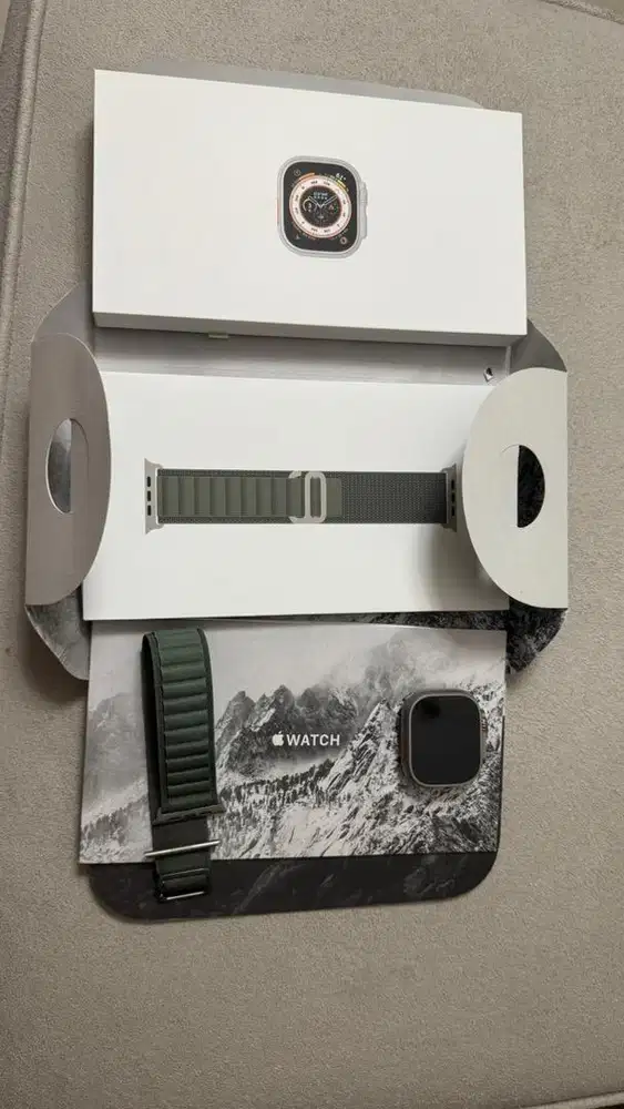Jual Apple Watch Ultra 1 full set mulus