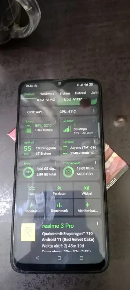 Realme 3 pro 6/64 blh tt spek bwhnya