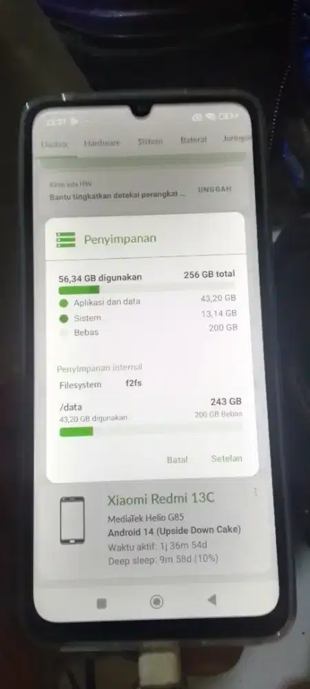 redmi 13c ram 8/256 hp casan no minus ori
