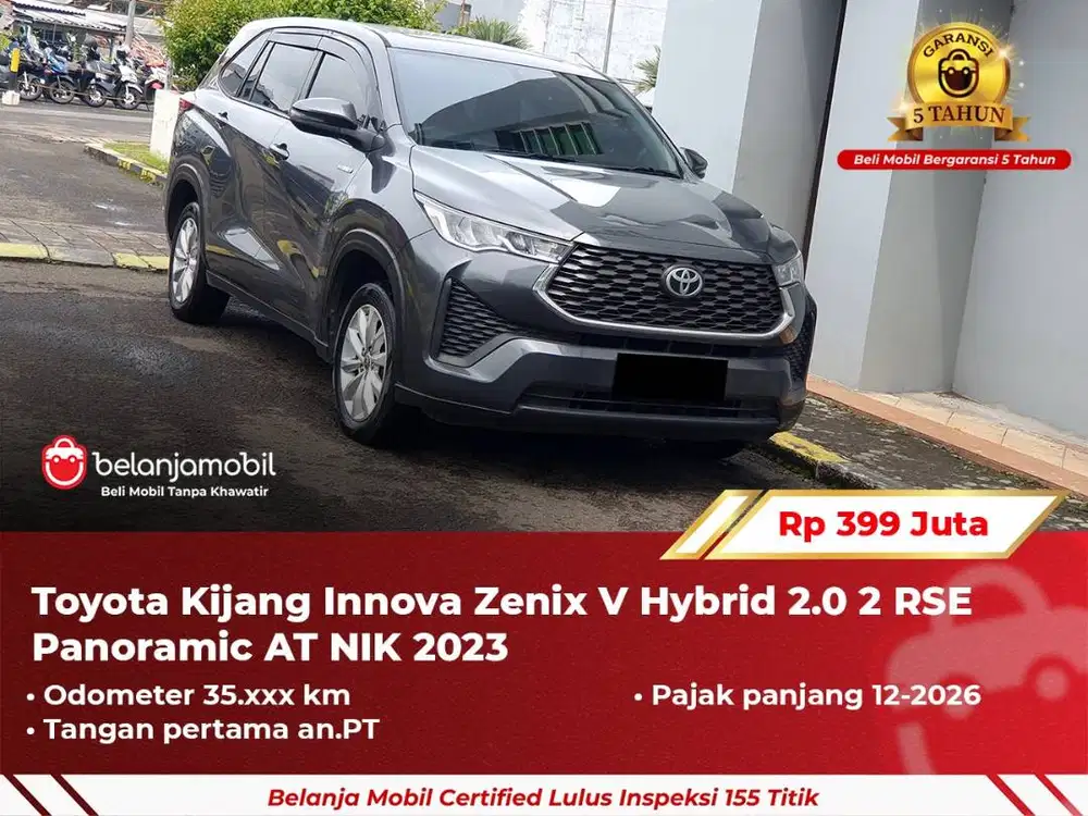[ PAJAK PANJANG ] Toyota Zenix V Hybrid Modelista 2.0 2 RSE 2023 2024