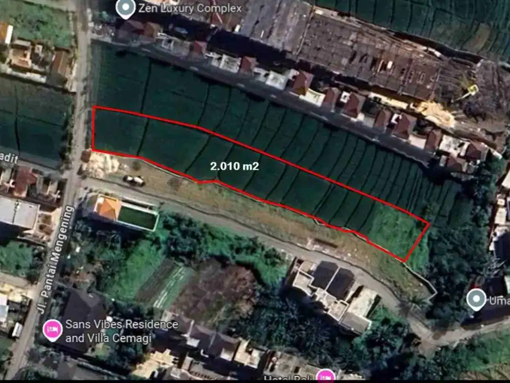 jl utama pantai cemagi!! 20 are tanah di jual