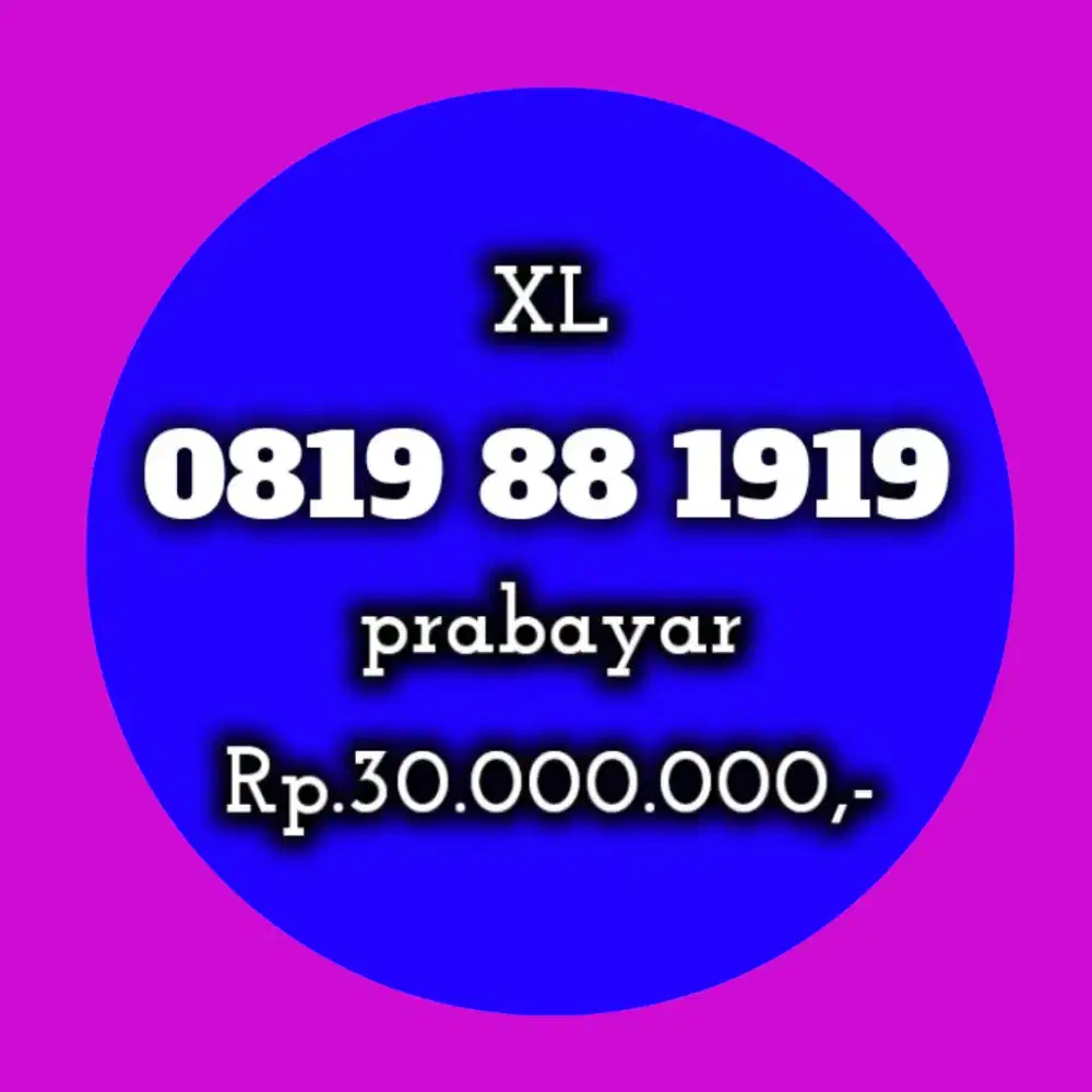 NOMOR CANTIK XL 1919