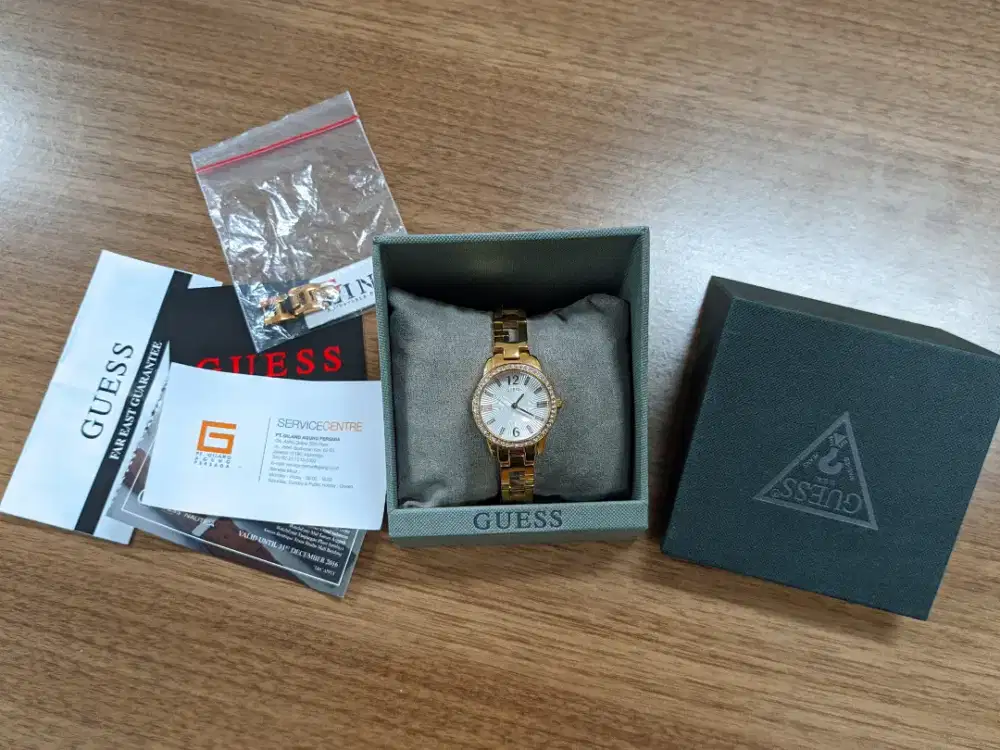 Jam tangan  GUESS wanita original W0568L3 charming rose gold