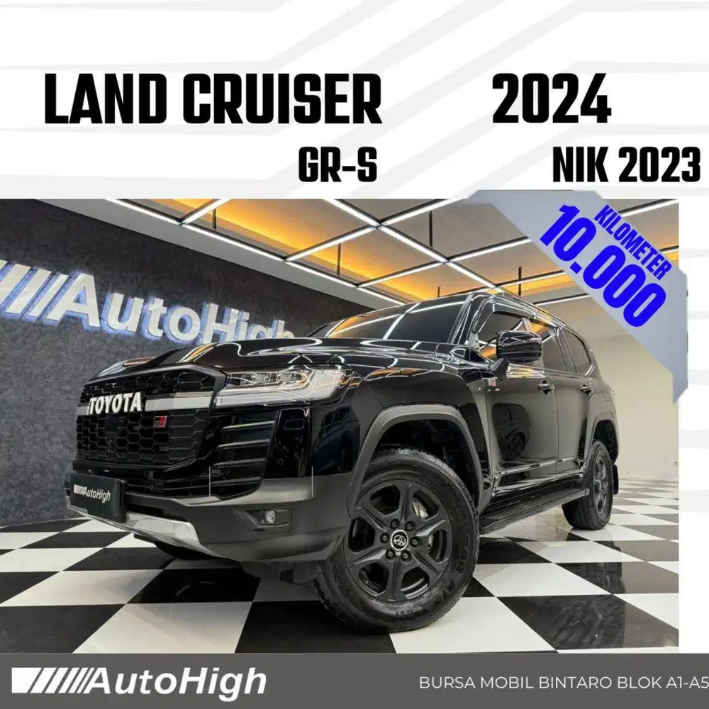 DP10% [Km10.000] Land Cruiser GR 2023 Black / VXR Reg 2025 #AUTOHIGH