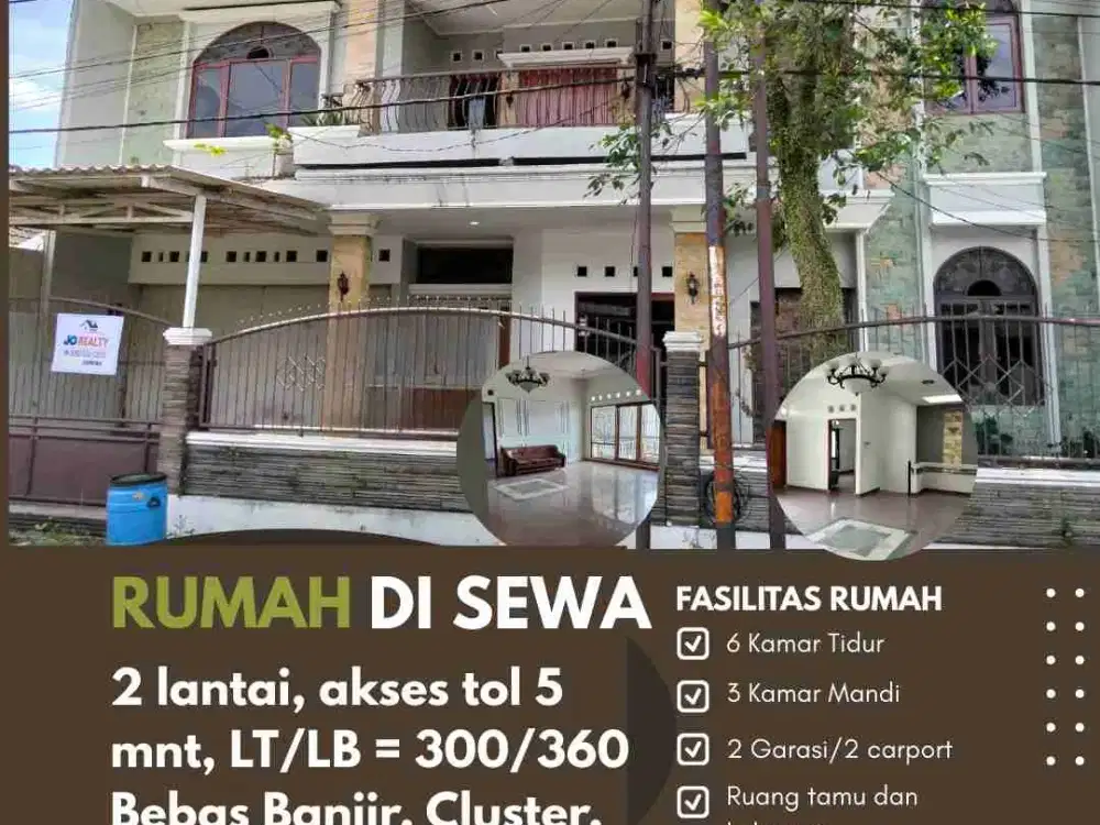 Disewakan Rumah modern 2 lt, Permata Indah Holis,akses Tol 5mnt, strategis, cocok hunian atau kantor, salon, pre wedding, dll
