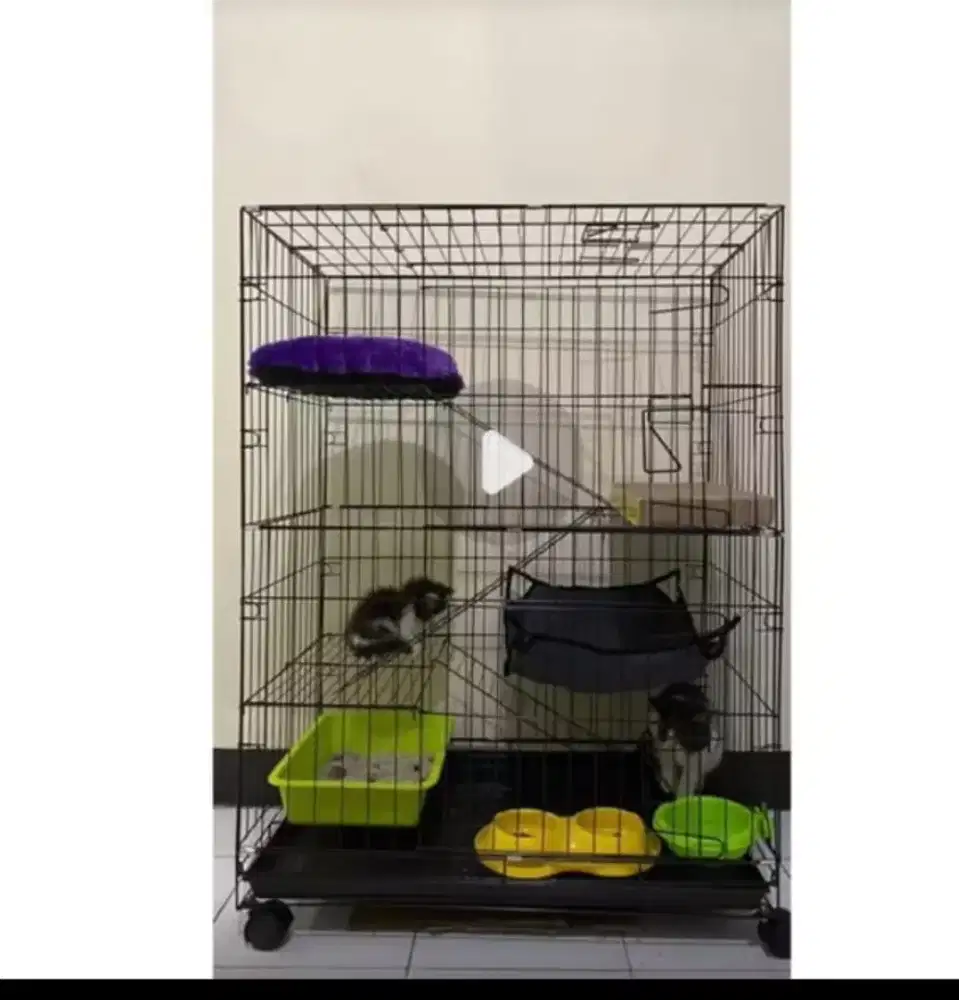 Kandang kucing Tingkat T.105 P.65 L45 .Baru ya msh di dus bahan tebal