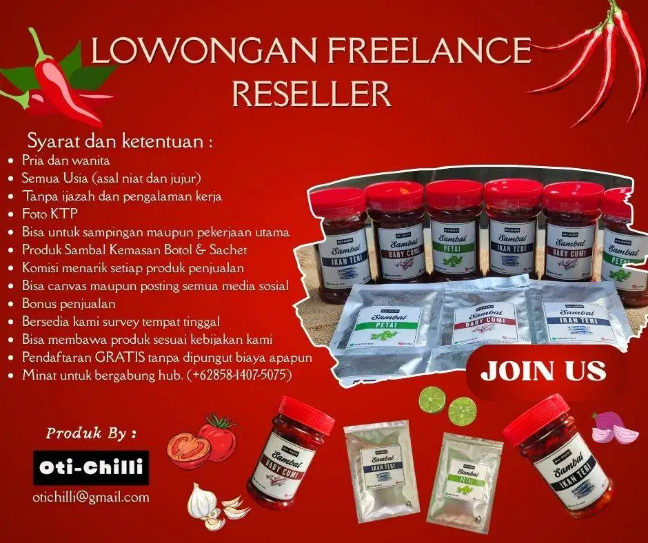 Dibutuhkan segera Freelance Marketing